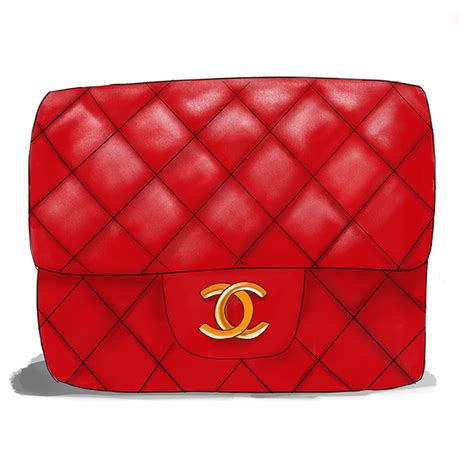 Chanel quilted bag drawing